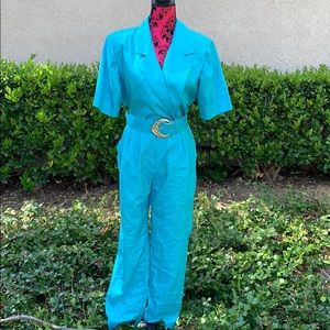 Vintage Joan Walters Jumpsuit Size 8 Shoulder Pads